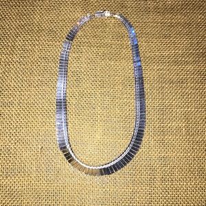 Necklace reversible 925 sterling silver tri color